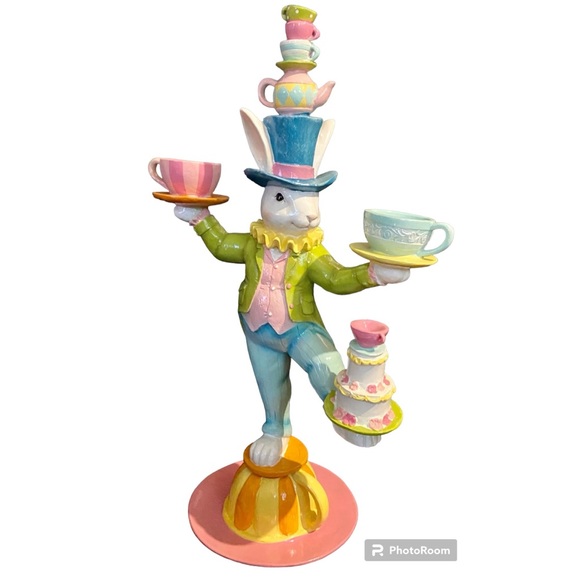 Novogratz Tea Cup Juggling Easter Bunny